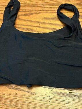 Black Women's Swim Top - Classic Scoop Tank